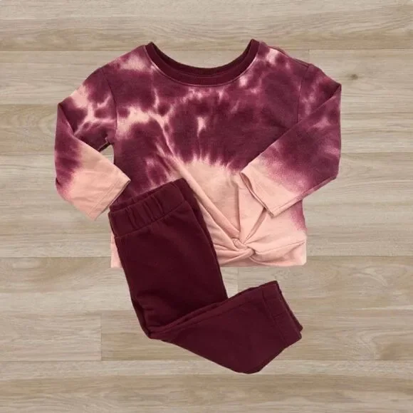 Art Class Baby Girl Pink Tie Dye Matching Set 12 months