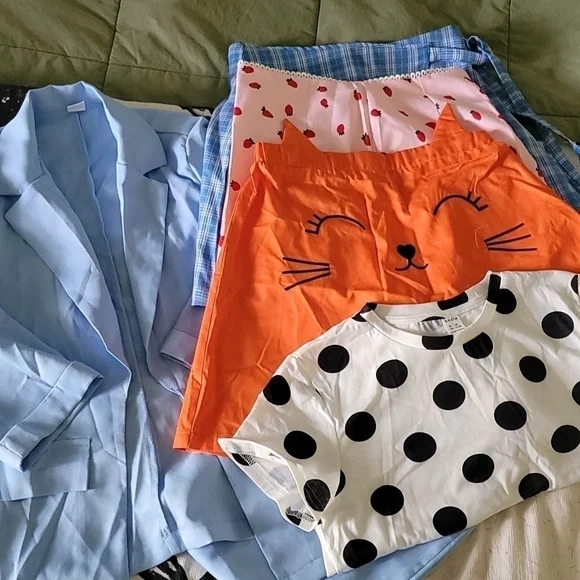 Shein girl's skirts and pantsuit bundle