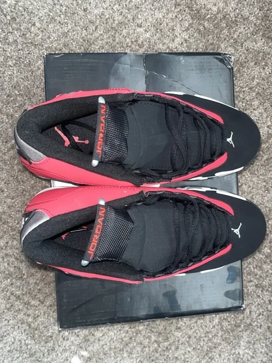 Jordan Low-Top Sneakers in Black and Red