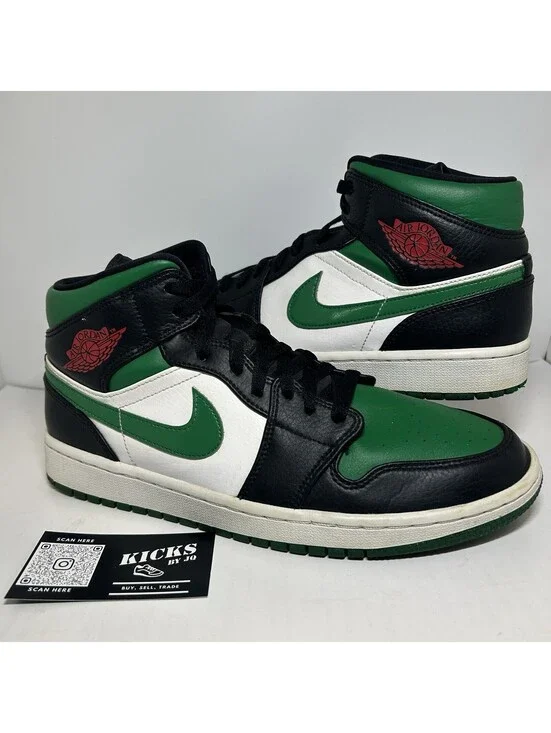 Air Jordan 1 Mid Green Toe 2019 - Size 10 - (554724-067)