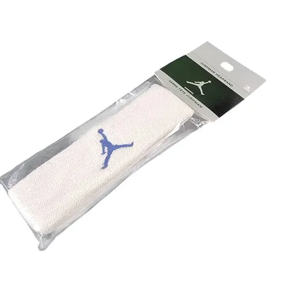 Vintage Nike Michael Jordan Jumpman Sweat Headband - NEW White/Blue 590831-100