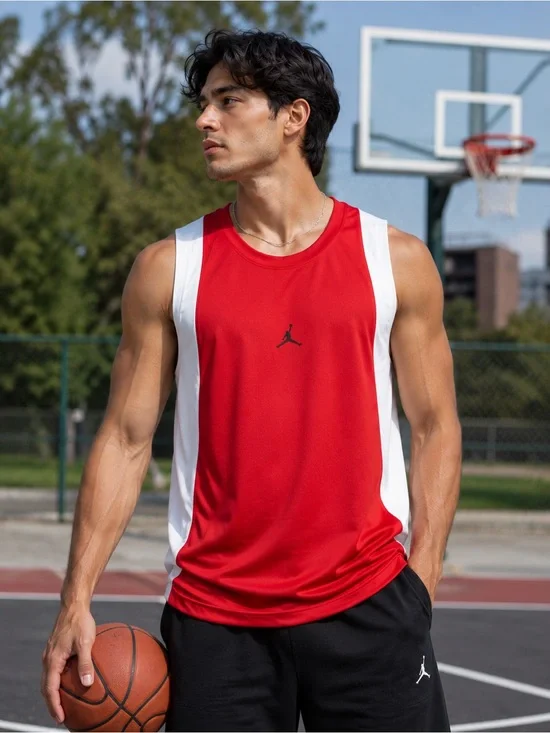 Nike Air Jordan Men’s XL Sleeveless Basketball Jersey Top Athletic Performance