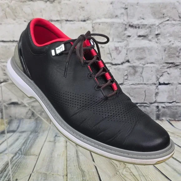 Jordan ADG 4 Golf Shoes Mens 9 Black Red Leather Spikeless DM0103-015 Jumpman