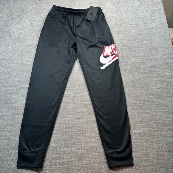 Jordan Jogger Pants Boys Large  Black Like New Nike Air Jumpman Graphic Track
