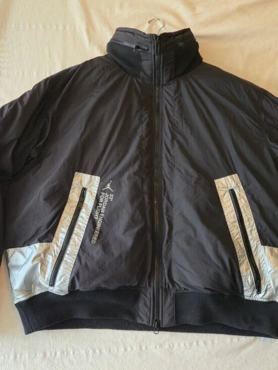 Jordan Engineered for Flight Black Bomber Jacket Size Large