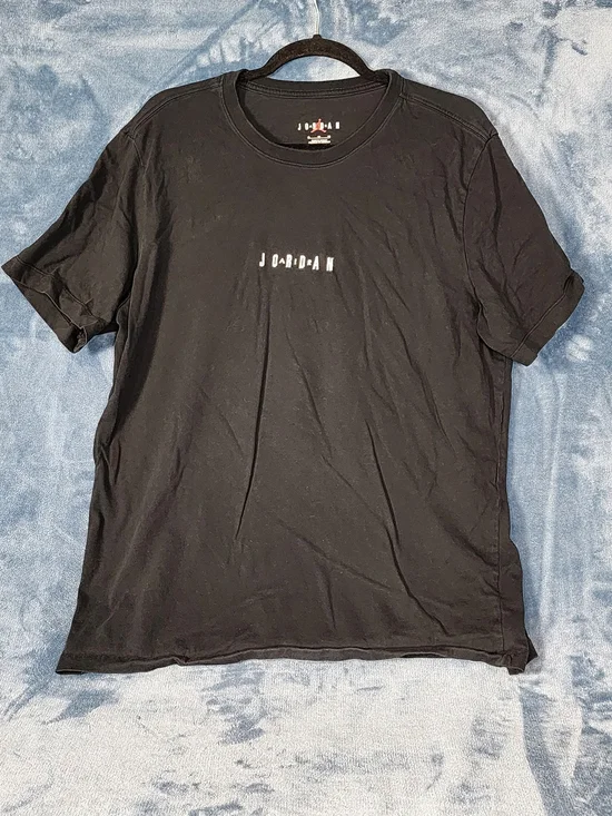 Jordan Black Short Sleeve Tee with Small Center Logo