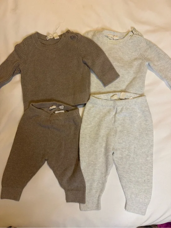 GAP Baby Ribbed Knit Sweater outfits - Cream and Brown