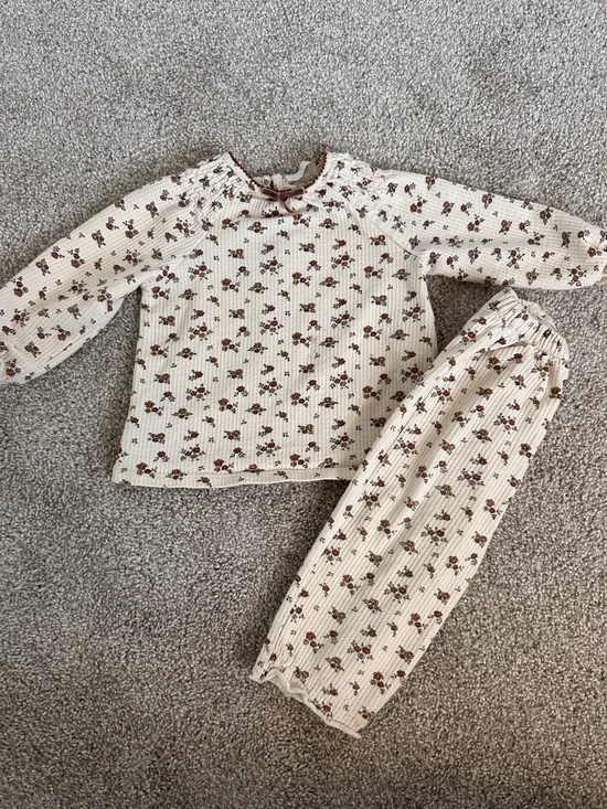 Zara Baby Floral Long sleeve and Pants Set