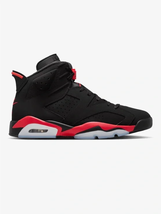 Air Jordan 6 Retro Black Red Basketball Sneakers