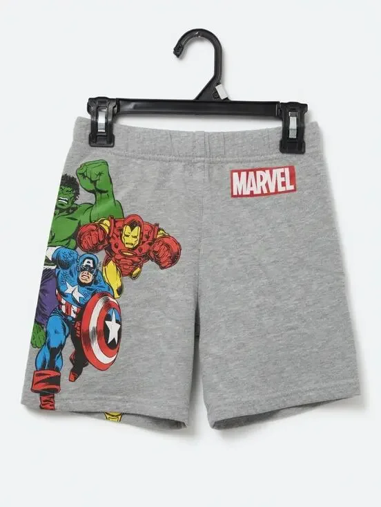 Marvel Avengers Kids Clothing Bundle - Gray Shorts Size 5 + Blue & Red Graphic