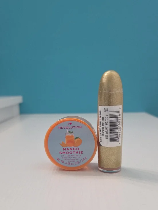 Revolution Mango Smoothie Lip Balm & Gold Lip Gloss Duo