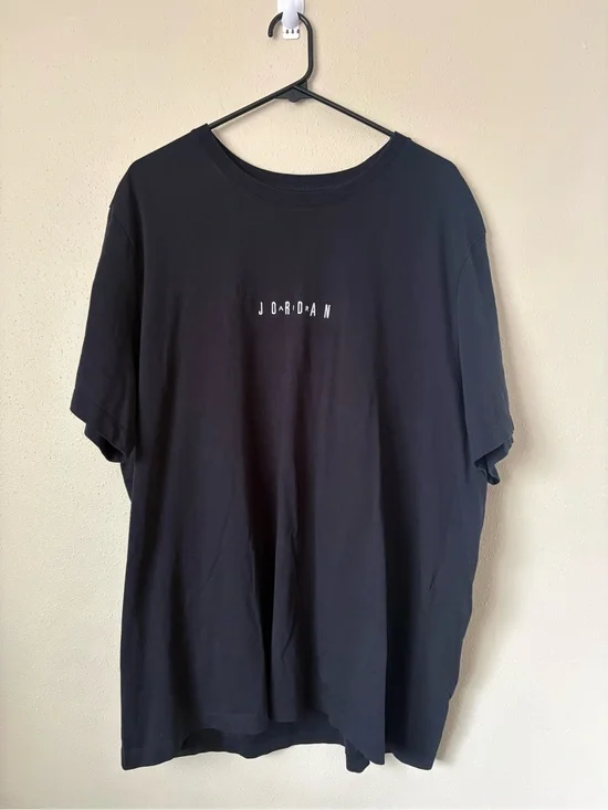 Jordan Black Short Sleeve Tee with Center Logo