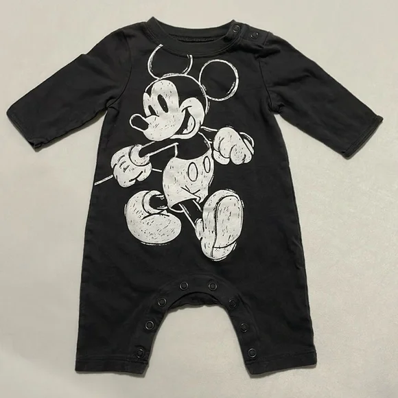 Mickey Mouse Long Sleeve Jumper Disney Jumping Beans Body Basics Newborn Gray‎