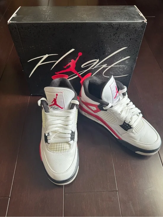 Jordan Men’s Retro “Red Brick” Sneakers - White/Red/Black