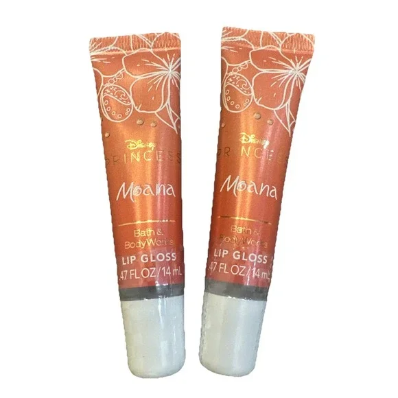 NEW DISNEY PRINCESS Moana 2PK  LIP GLOSS Bath & Body Works Hard To Find