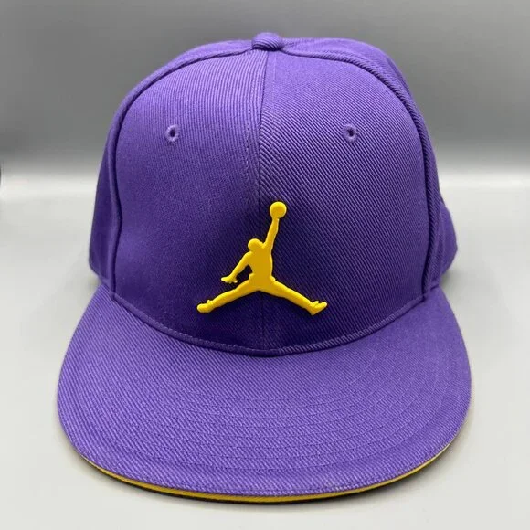 Air Jordan Hat Men 7 3/8 Purple Jumpman‎ Fitted Cap Kobe Bryant LA Lakers