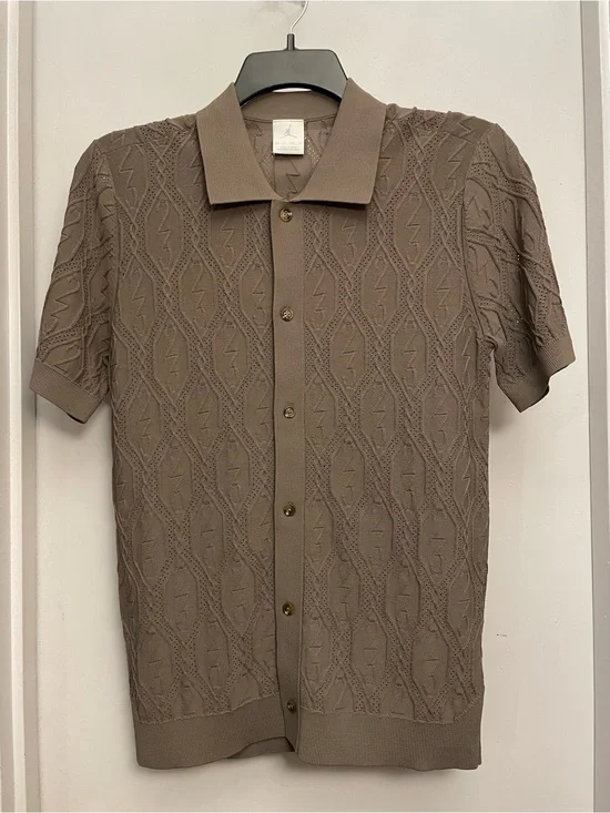 Jordan Sport Men's Golf Button-Down Olive Grey
