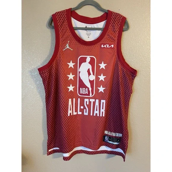Men's 56 NBA All‎ Star Edition Ja Morant Jordan 75th Anniversary Jersey Red