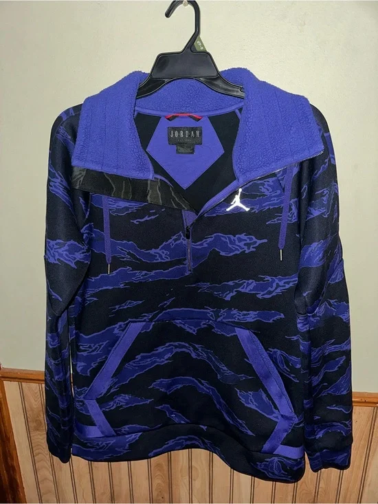 Jordan Black & Purple Half-Zip Pullover Jacket (oversized, will fit women’s lg)
