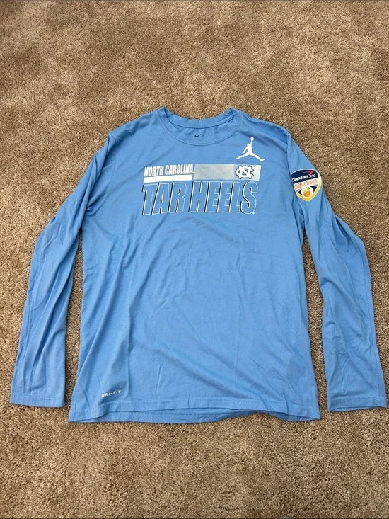 Jordan UNC Tar Heels Men’s L Carolina Blue Orange Bowl Long-Sleeve T-Shirt