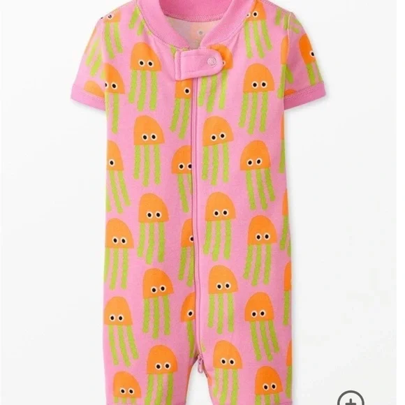 Hanna Andersson Pink Ocean Octopus Print Bodysuit