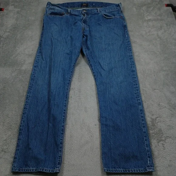 Polo Ralph Lauren Jeans Mens 40x32 Blue Denim Hampton Relaxed Straight Casual