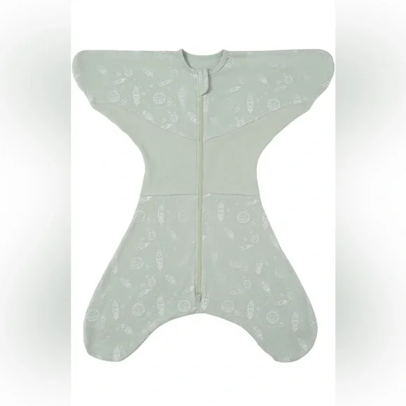 Green Starfish Design Baby Swaddle Sack