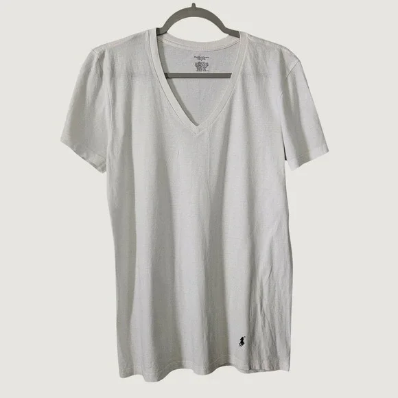 Polo Ralph Lauren Mens V-Neck T-Shirt Stretch Classic Cotton Pony Logo Preppy