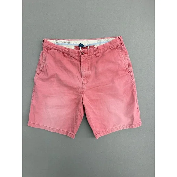 Polo Ralph Lauren GI Short Fit Mens 34 Faded Red Chino Shorts RL-5 Pennant Logo