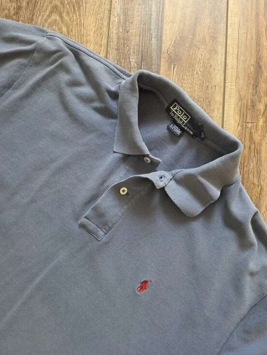 Polo Ralph Lauren - Classic Fit Pique Polo Shirt - L - Slate Gray