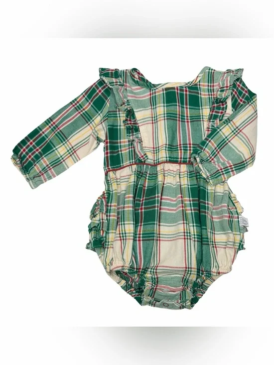 RuffleButts Plaid Romper
