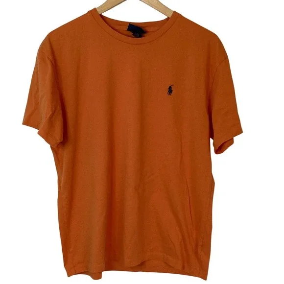 Polo by Ralph Lauren‎ Men's Orange Short Sleeve Tee Shirt Size M Casual Preppy