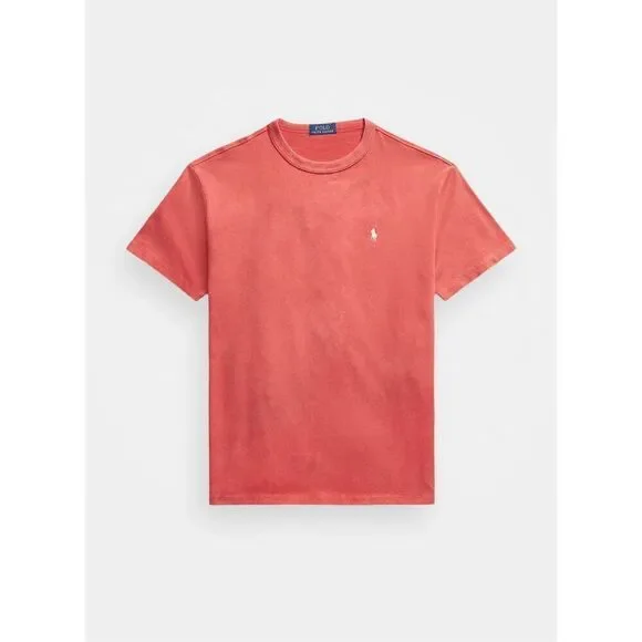 Polo Ralph Lauren NWT Classic Fit Jersey Crewneck T-Shirt Pale Red Small