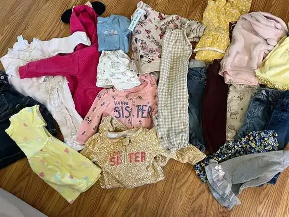 Baby Girl Clothing Lot of 20 Pieces Including Carter's, Old Navy, and Winnie the