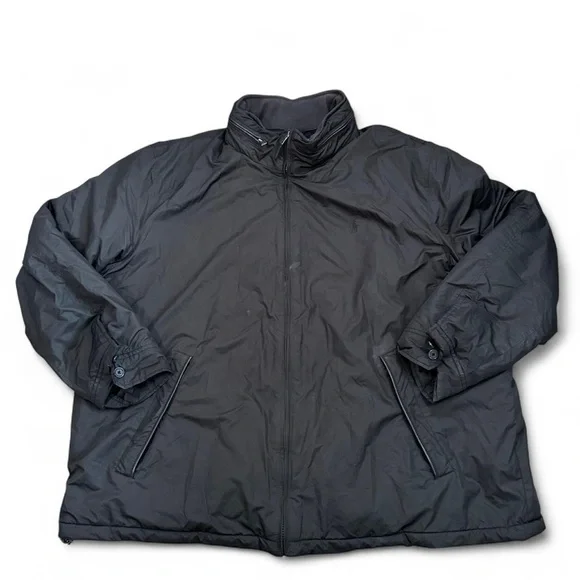 Polo Ralph Lauren Men’s Black Fleece-Lined Packable Hood Insulated Jacket 3XB‎