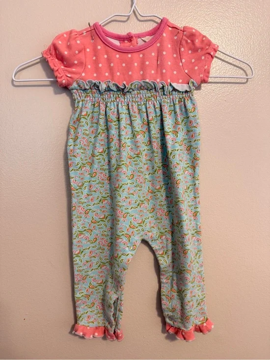Matilda Jane Paisley Ruffle Romper | 6–12M | EUC Boutique