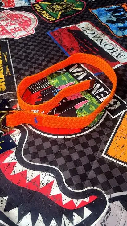 Polo Ralph Lauren Men's Braided Orange O-Ring Belt