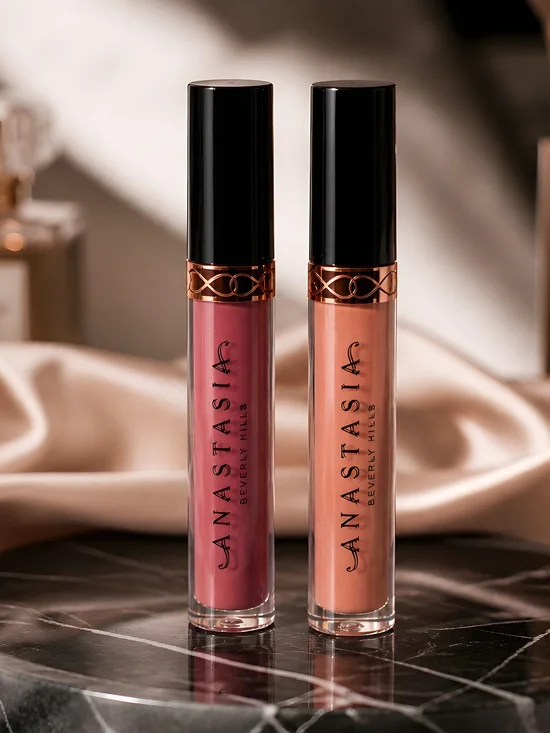 Anastasia Beverly Hills Liquid Lipstick Set - In Dusty Rose And Crush. Set Of 2