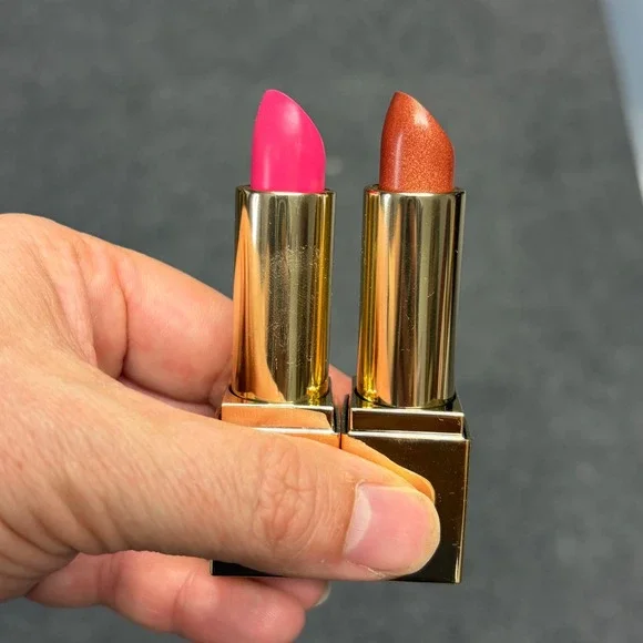 Estee Lauder Pure Color Envy Lipstick Duo Tiger Eye 111 Power Grab 231 Pink Gold