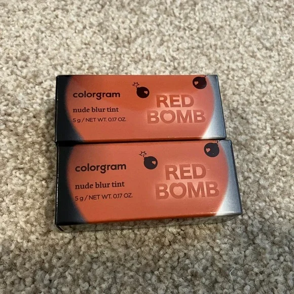 Colorgram Nude Blur Tint 11 Deep Chocolate Red Bomb Lip Tint Set of 2 New