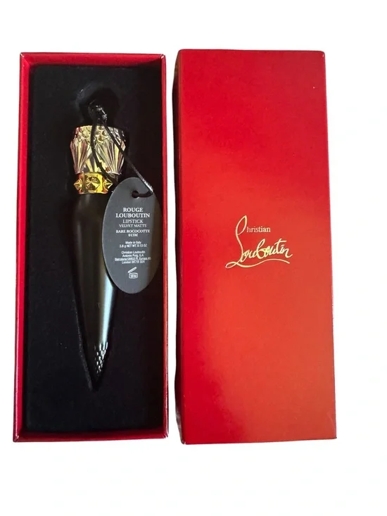 Christian Louboutin Red and Black Rouge Lipstick Box - Bare Rococotte 013M