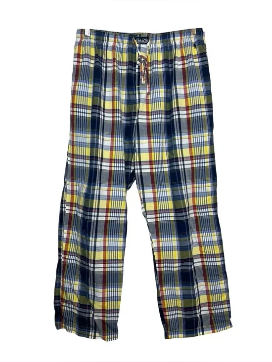 Polo Ralph Lauren Sleepwear Mens Size XL Colorful Plaid Pajama Pants Drawstring