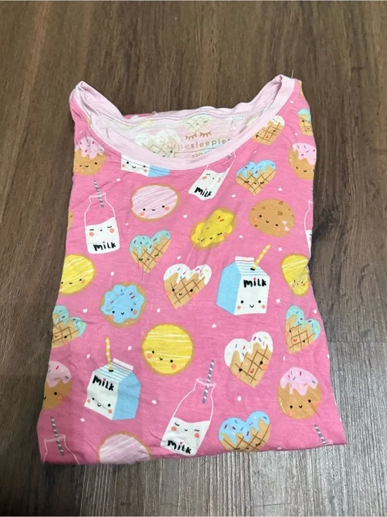 Little Sleepies Pink Snack Print Pajama Set