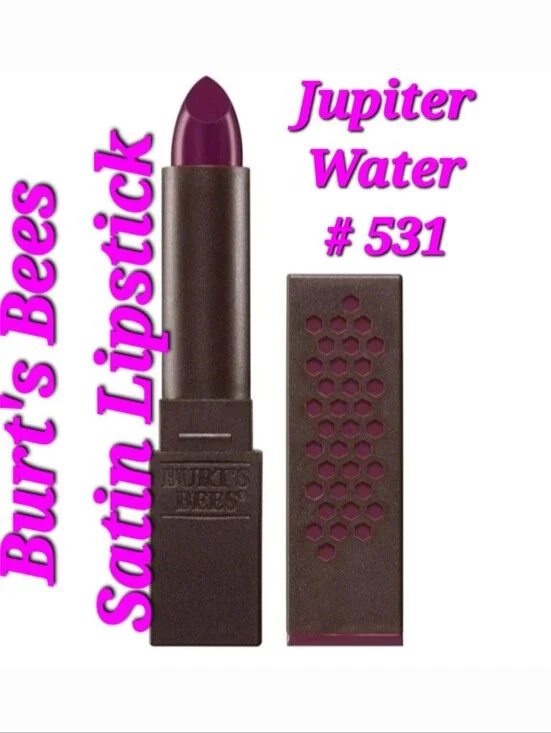 ☆NEW☆Burt's Bees 100% Natural Moisturizing Satin Lipstick, #531 Jupiter Water