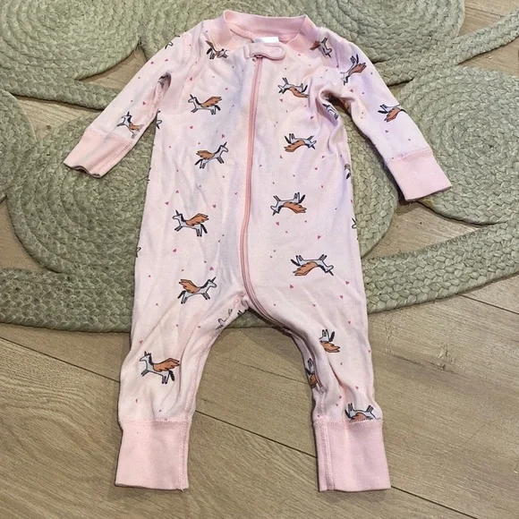Hanna Andersson Pink Pajama Unicorn 3/6m