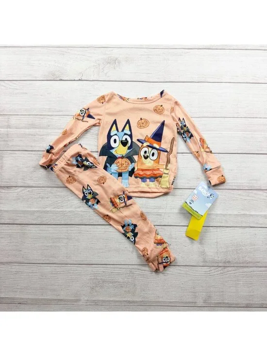 Bluey Toddler Halloween Pajama Set Long Sleeve Top Pants Bingo Bluey NWT 2T