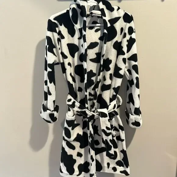 Leveret Toddler‎ Size 4 Cow Print Hooded Bath Robe