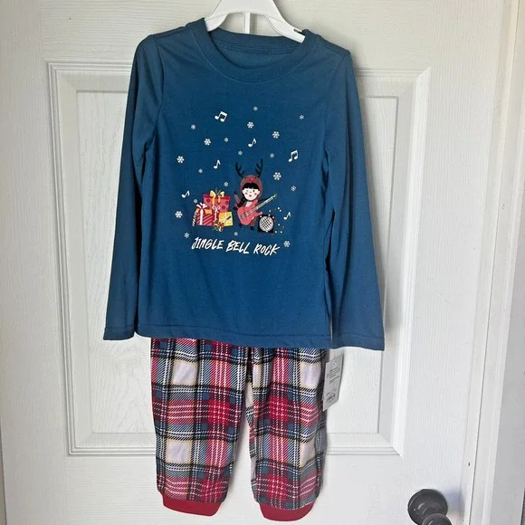 Christmas Pajamas Girls XS 4/5 Holiday Jammies‎ For Your Families Plaid New! BxI