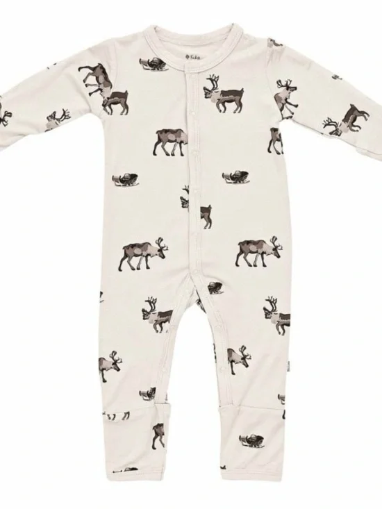 Kyte BABY Zippered Romper in Reindeer 12-18 Months