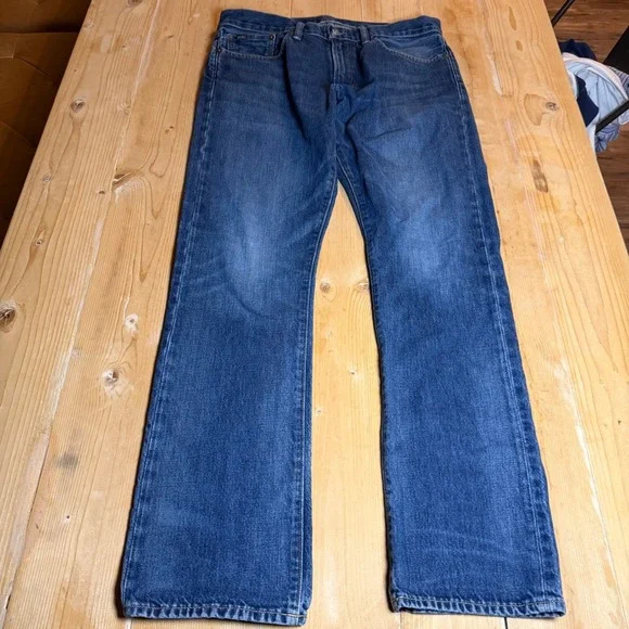 Polo Ralph‎ Lauren Varick Slim Straight Jeans Mens 32x32 Medium Wash Blue Denim